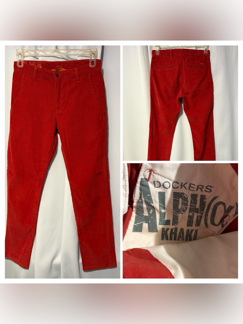 Dockers Orange Corduroy Casual Pants